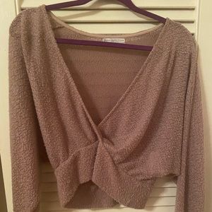 Urban Outfitters Mauve Knit Cropped Top